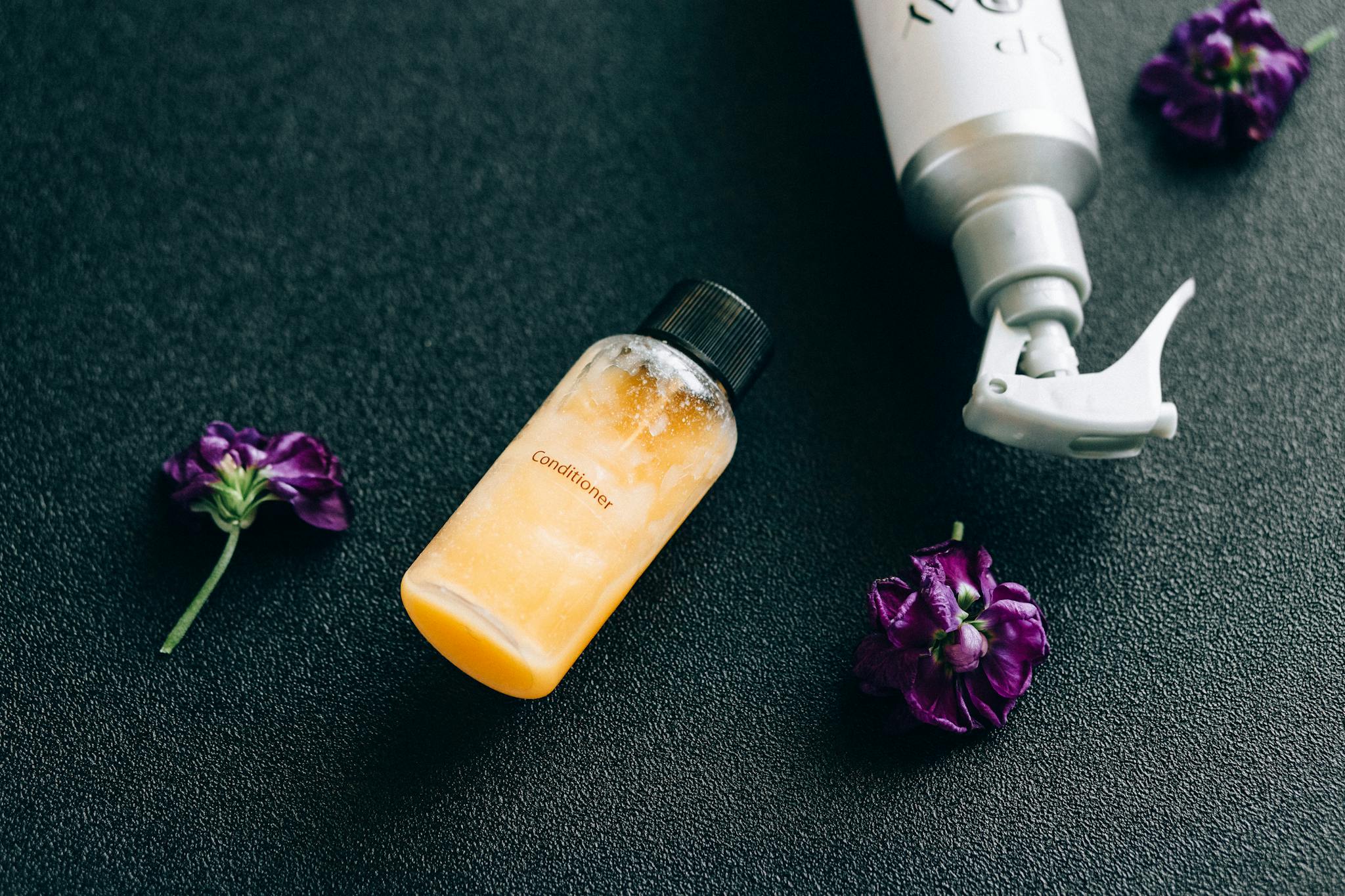 orange and white plastic bottle